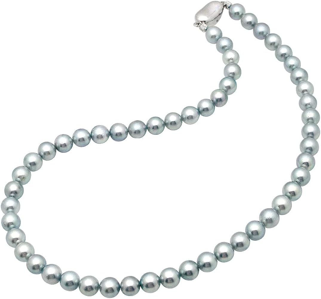 Amazon | [華きらり] 6.5-7mm アコヤ真珠 グレー ネックレス 本