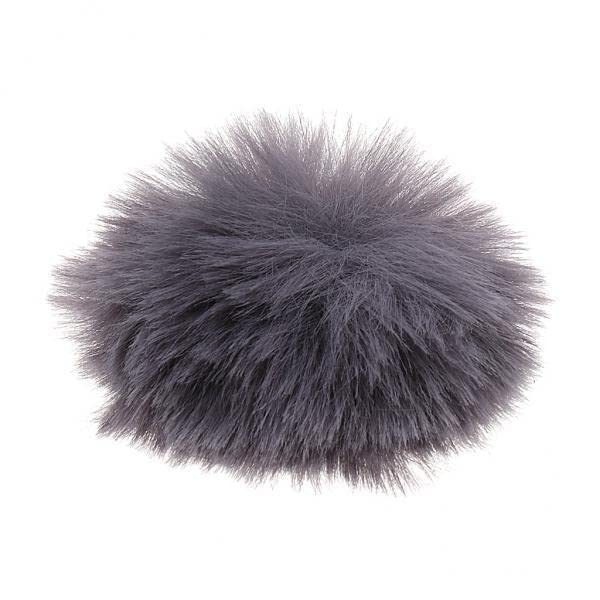 5xMicrophone Furry Windscreen Windshield Muff Mic Furry Cover silver gray-picture-18