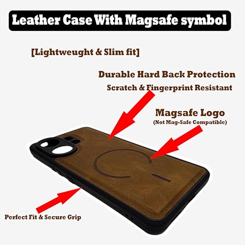 Image of SBMS Back Cover for Vivo V60 5G /T4 Pro /V60E | Ultra Slim Soft Rubberised Hard Case | Oil Feel Soft Leather Back | Mag-Safe Design (Mag-Safe Not Support) | Camera Protection Case for Vivo V60 (Brown)