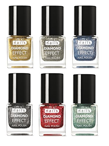 My nails - red diamond effect