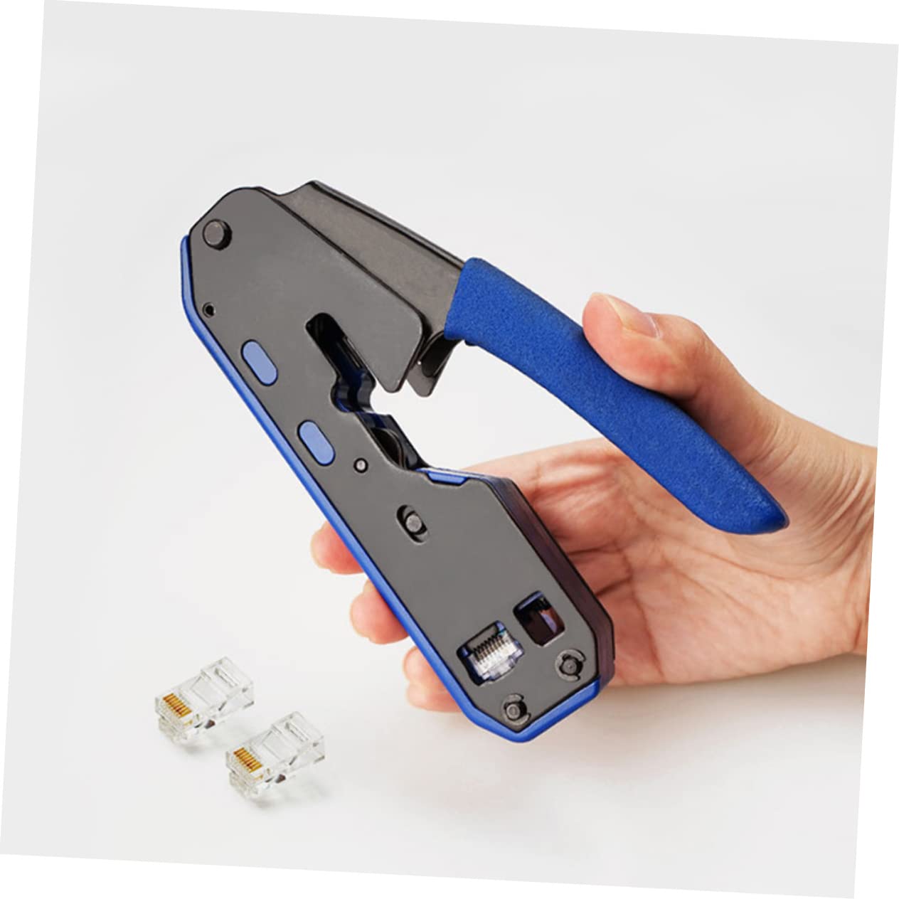 Alicates Crimpadores y Peladores De Cables Eléctricos Para Cata Cate Herramienta Ergonomía Antideslizante Con Corte y Función De Crimpado