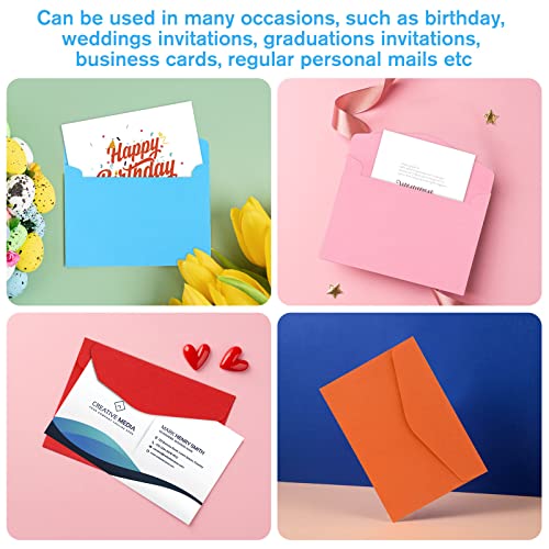 MXTIMWAN | Mini-Umschläge - 70 Briefumschläge Bunt - Bunte Umschläge in 14 unterschiedlichen Farben, 11.6 X 8.2CM, Geschenkidee, Basteln