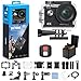 AKASO EK7000 4K30FPS 20MP WiFi Action Camera with EIS 4X Zoom Ultra HD 131FT Waterproof Underwater Camera with 170 Degree Wide Angle Remote Control Support External Microphone Black