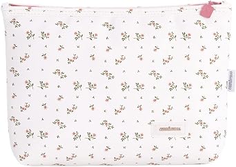 Cambrass Toiletry Bag - Toiletry Bag - Baby Toiletry Bag with Zip - Toiletry Bag - Aura Beige/Flowers 6 x 28 x 20 cm