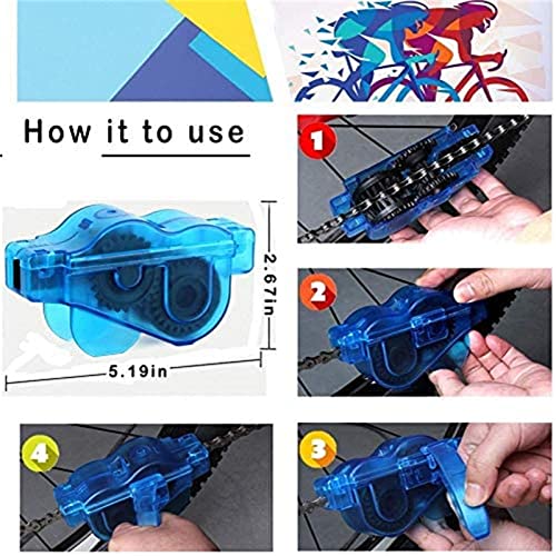 Bike Cleaning Kit (9pcs), Including Chain Cleaner for
