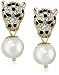 Crystal Panther Simulated Pearl Dangle Earrings