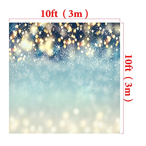Kate 10×10Ft Bokeh Dots With Snowflakes Photo Backdrops Christmas Blue Glitter Background Winter Backdrops For Photography Fabric Cotton Cloth Seamless Props #TOP1