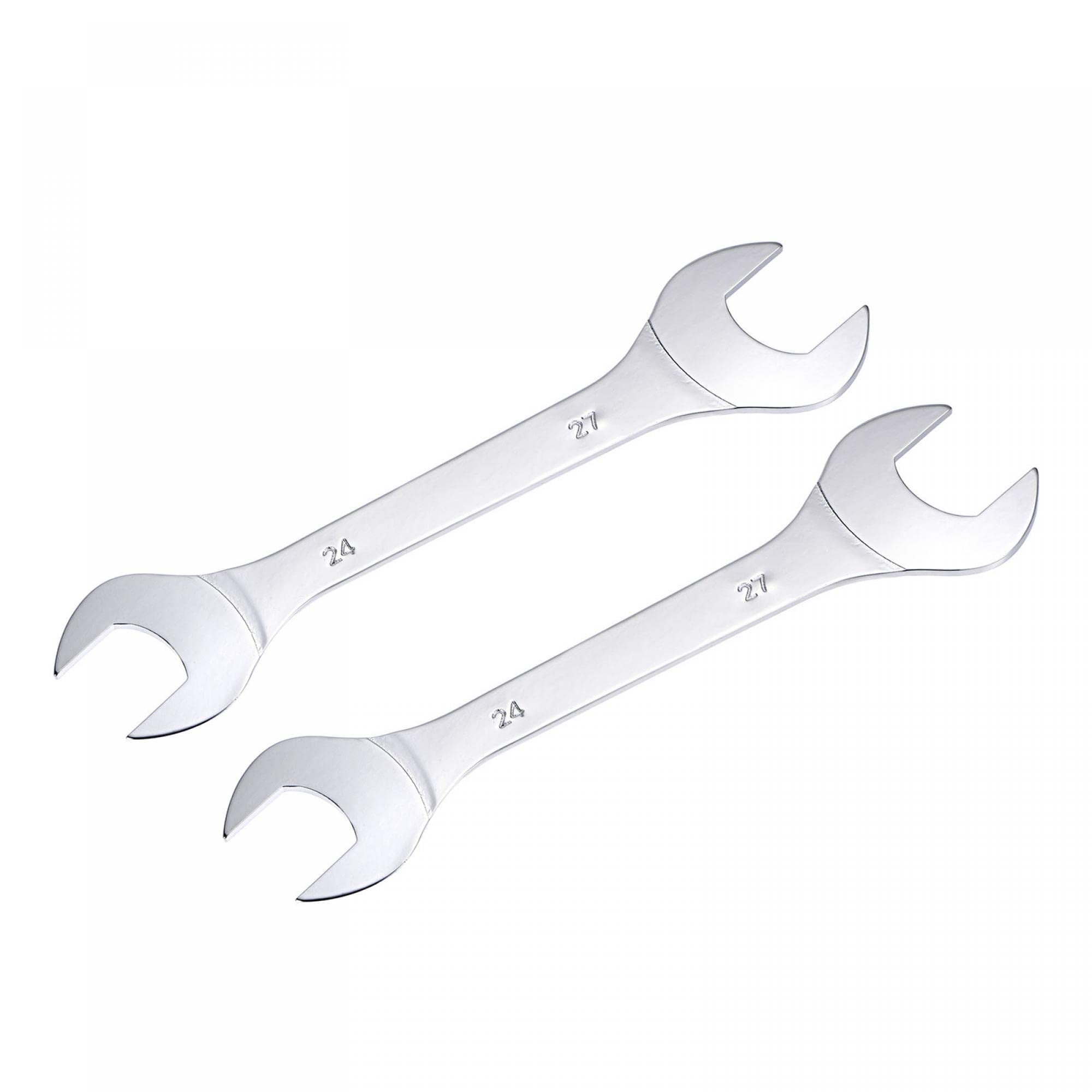 Clé à extrémité ouverte 24 27 mm acier carbone outillage serrage uxcell x2