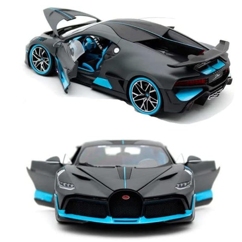 Image of Play Boy 1:32 Bugatti Divo Model Diecast Metal Alloy Pullback Toy Vehicle with Openable Doors Light and Music Car for Kids (Multicolor)