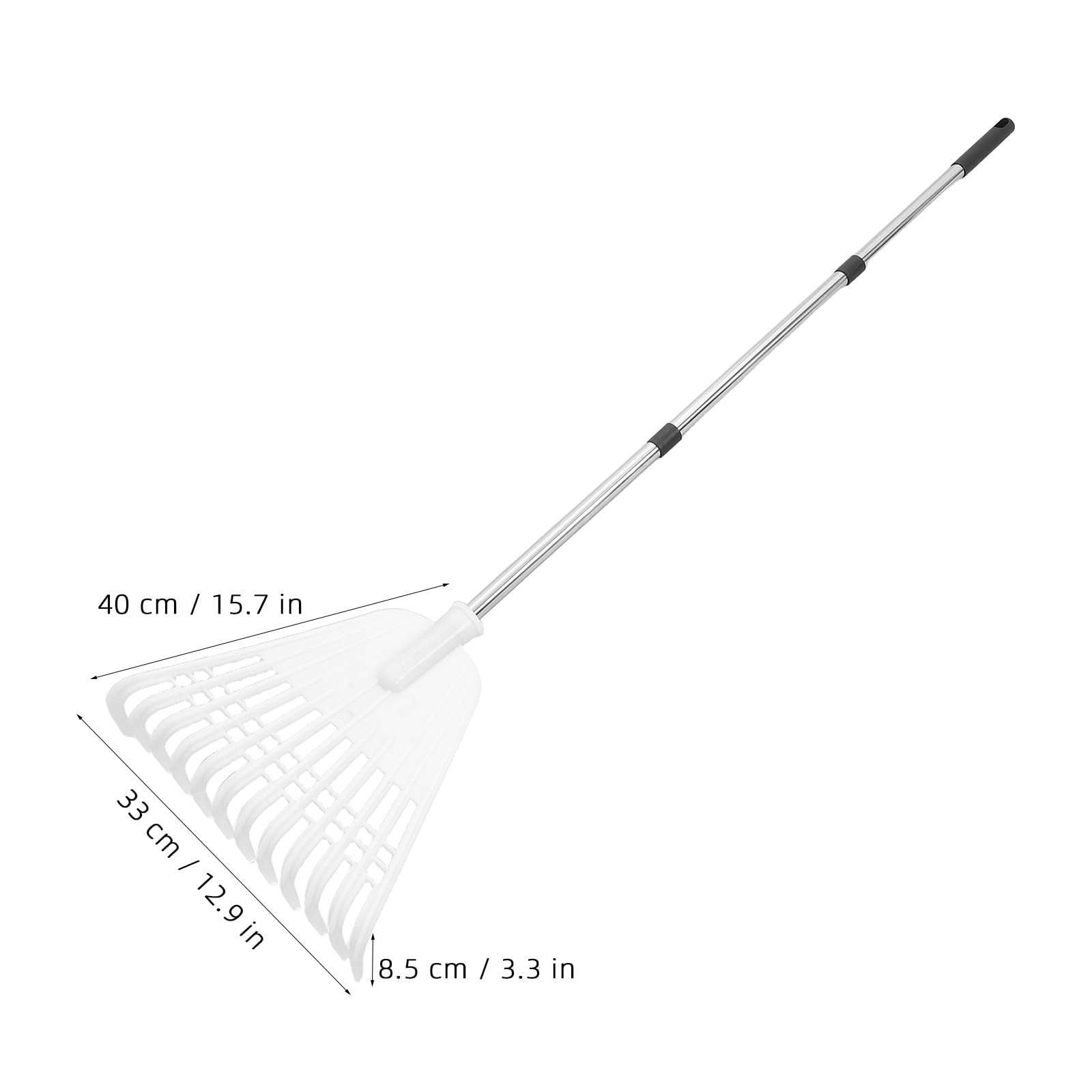 INOOMP Rastrello da giardino con testa in plastica resistente per una