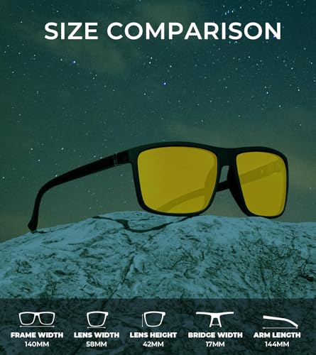 Image of KALIYADI Sunglasses for Mens Polarized-Sunglasses: Men Sun Glasses with UV400 Protection for Driving Fishing Golf