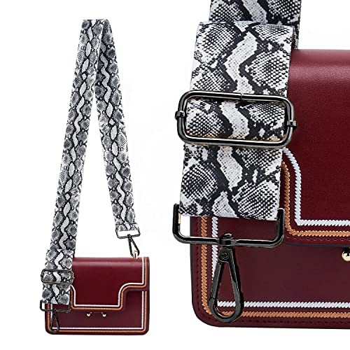 Image of ZOOEASS Nickel Buckles Wide Shoulder Strap Adjustable Replacement Belt Gun Buckles Guitar Style Crossbody Bag Strap