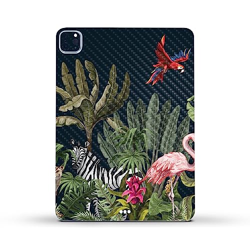 Image of MightySkins Carbon Fiber Skin Compatible With Apple iPad Pro 11 inch M2 4th Gen (2022) Full Wrap Kit - Tropical Kingdom | Protective, Durable Textured Carbon Fiber Finish | Easy To Apply | Made in the USA