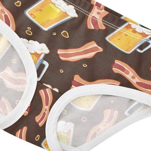 Wusikd Beer Mugs Girls' Underwear Cotton Girls Briefs Soft Toddler Underwear 2T4