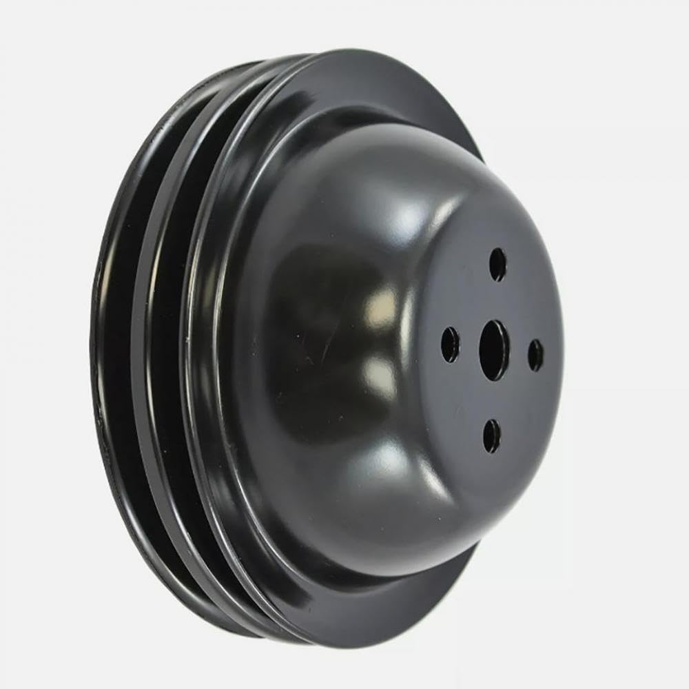 Poulie de Pompe à Eau Courte à Double rainure Noire 396 454 Compatible avec 1965 68 – Big Block 396 427 454