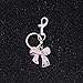 AtoposVita Fashion Sparkly Bow Bag Charm Keychain - Rhinestone Bow Purse Charms Bow Pendant - For Women Bag Charm Handbag Gift (Pink)