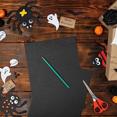 Image of Henoyso 1000 Sheets Construction Paper Bulk, 9 x 12 Inches, Black