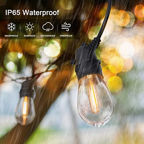 Histar 100Ft String Lights For Outside Led Edison Shatterproof Large Bulbs Ip65 Waterproof Outdoor String Lights, Heavy-Duty String Lights For Patio Lights, Cafe, Bistro, Backyard #TOP1