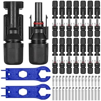 Set 15 Paia Connettori Solari Con Spine - Plug & Play Per Impianti Fotovoltaici, IP67 - Foto 3