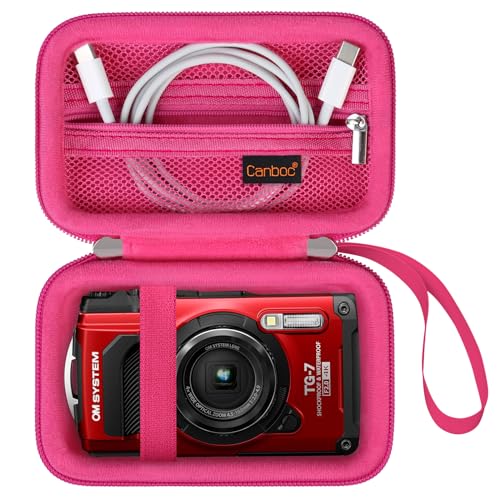 【Design semplice e pratico】 Lo spazio di archiviazione interno della tasca mesh con cerniera mantiene gli oggetti ben organizzati e può efficacemente memorizzare gli accessori per fotocamere olimpus difficili. La banda elastica incorporata può fissare la macchina fotografica tg-6 e impedire che la macchina fotografica impermeabile dell'olimpo cada accidentalmente.