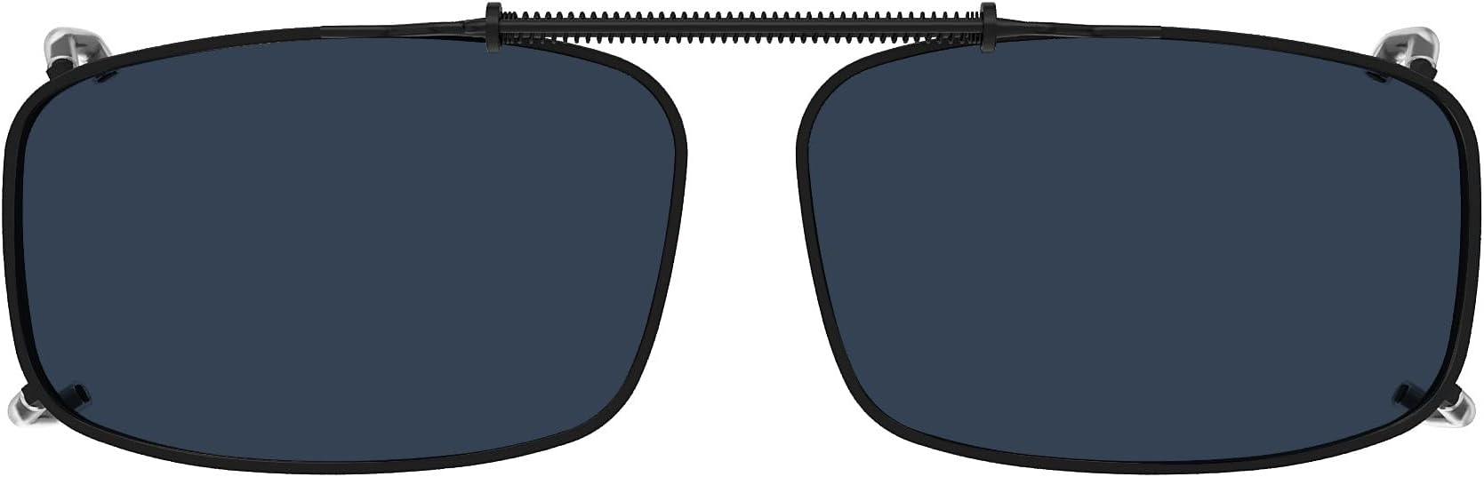 Eyekepper Metal Frame Rim Polarized Lens Clip On Sunglasses Grey Lens 2 3/16 x1 3/8 inch