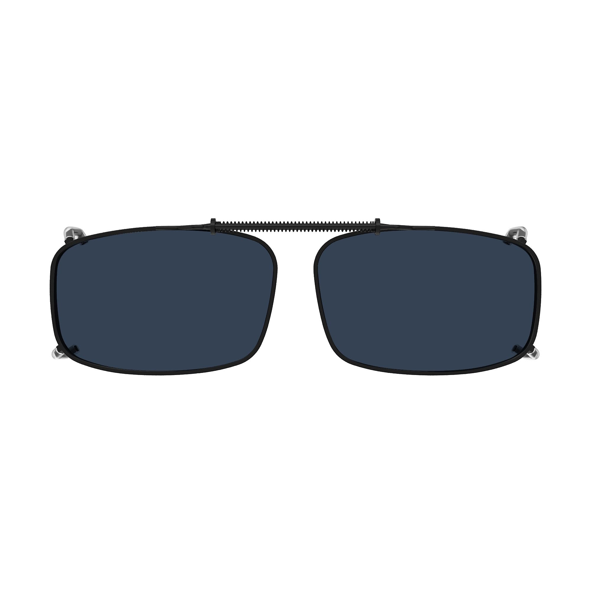 Eyekepper Metal Frame Rim Polarized Lens Clip On Sunglasses Grey Lens 2 3/16 x1 3/8 inch