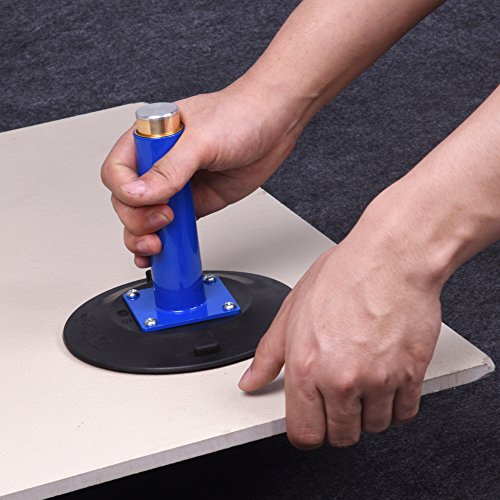 Image of IMT 6 inch Vacuum Suction Cup Glass Lifter 2 Pack, Heavy Duty Vertical Hand-held Cups for Flat to Curved Surfaces, Metal Handle and Brass Pump, with Protective Cover