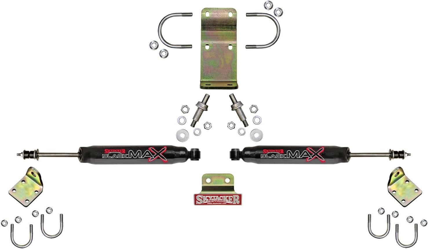 SKYJACKER Black Steering Stabilizer Dual Kit