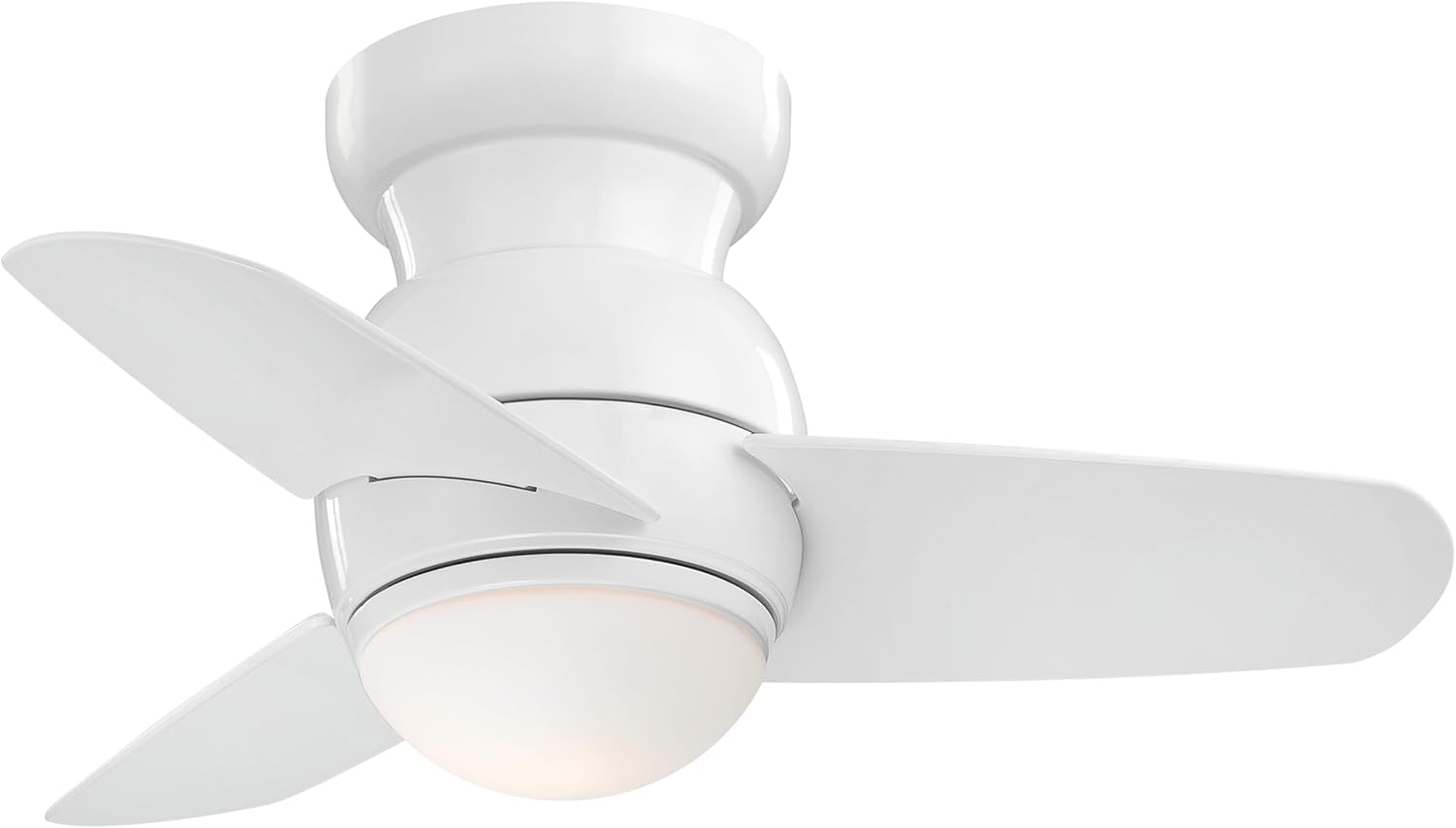 Minka-Aire F510L-WH Spacesaver 26 Inch Small Ceiling Fan with Integrated 15W LED Light in White Finish