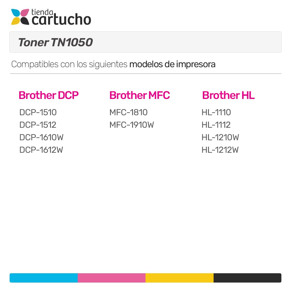 TONER TN1050 Compatible Haute Qualité Pour DCP1510, HL1110 – Sans Brevet, économique Et Fiable