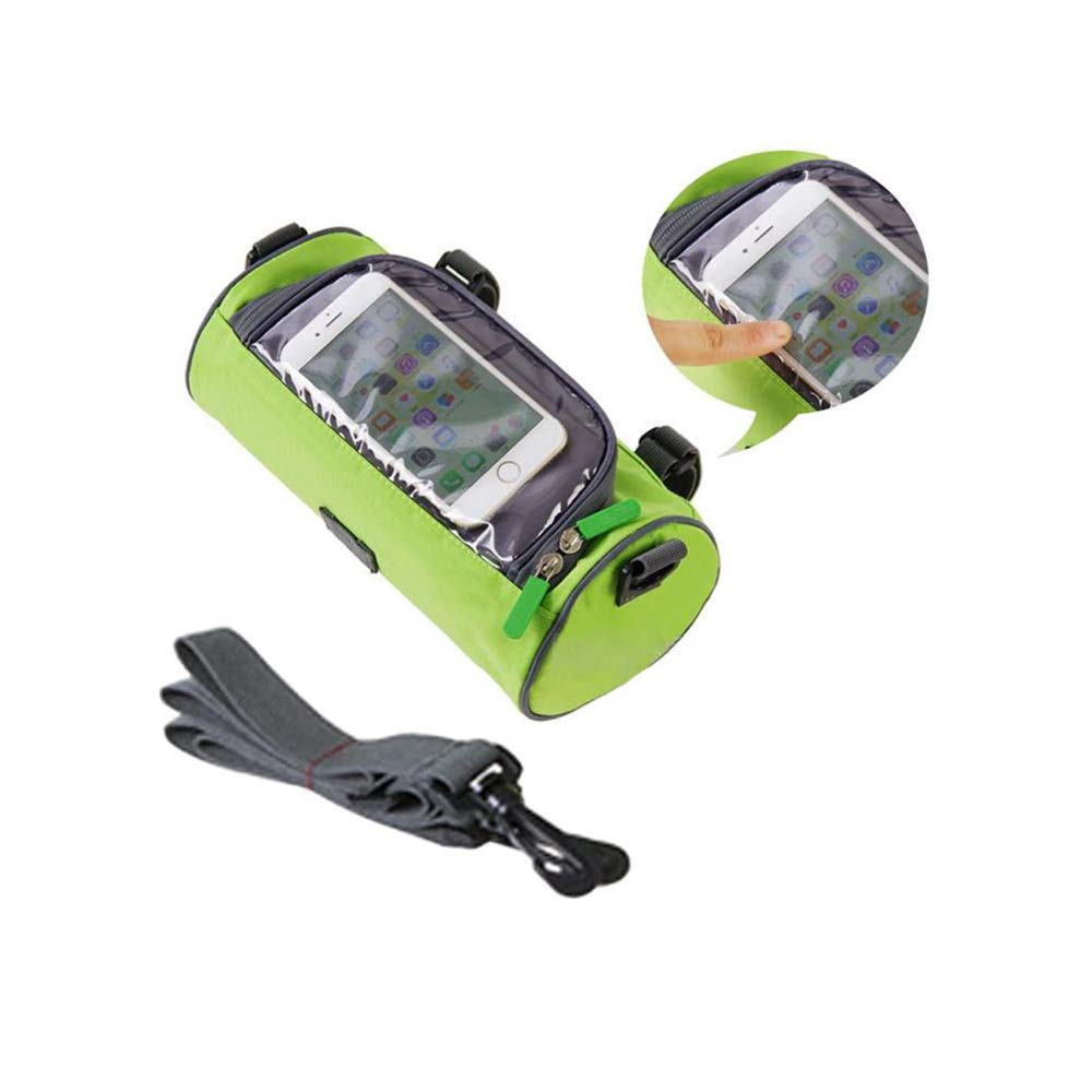 sweethome Bike Handlebar Bag Waterproof Front Storage Bag,Large-Capacity Bicycle Pouch with Removable Shoulder Strap and Touchable Transparent Pouch for Cycling,Road Bikes,Mountain Bikes