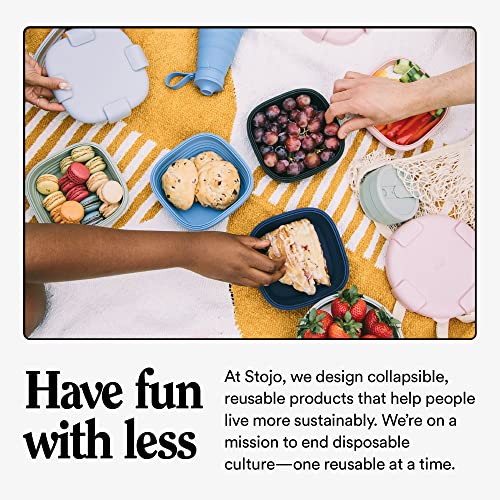 STOJO Collapsible Water Bottle – Carbon Gray, 20oz / 592ml - Leak-Proof Reusable Silicone Travel Cup for Hot & Cold Drinks - Microwave & Dishwasher Safe - AS SEEN ON TODAY SHOW - Image 7