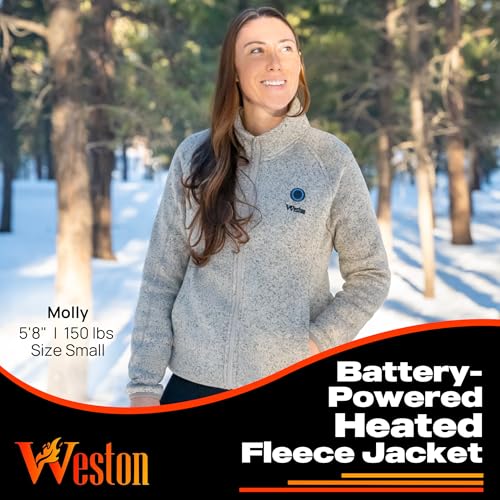 Weston Heated Fleece Jacket for Women - Rechargeable & Electric - Women's Heated Jacket & Sweatshirt for Cold Weather2