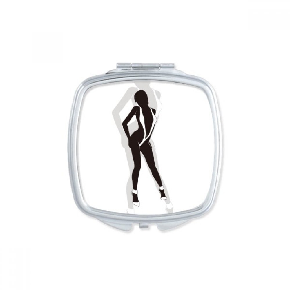 Miroir de maquillage compact portable mignon pour sac à main