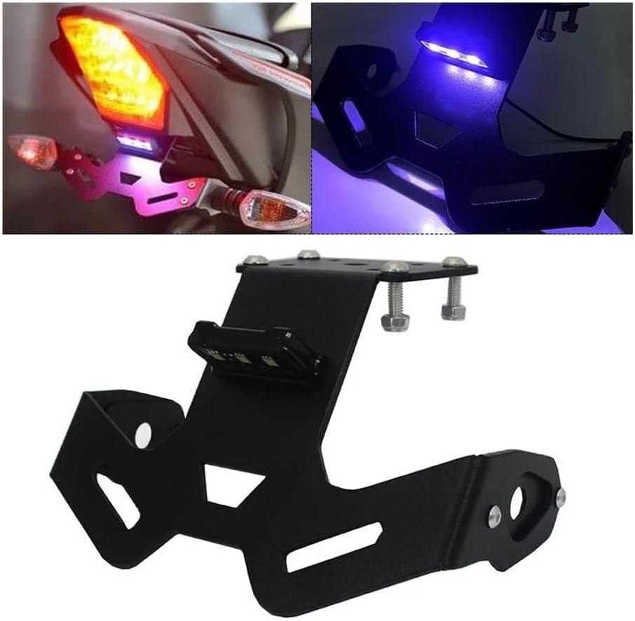 for Yama&ha 2019-2021 MT-15 MT15 MT 15 2019 2020 2021 Motorcycle Tail Tidy Mudguard Rear Support License Plate Frame Bracket with Light Motorcycle