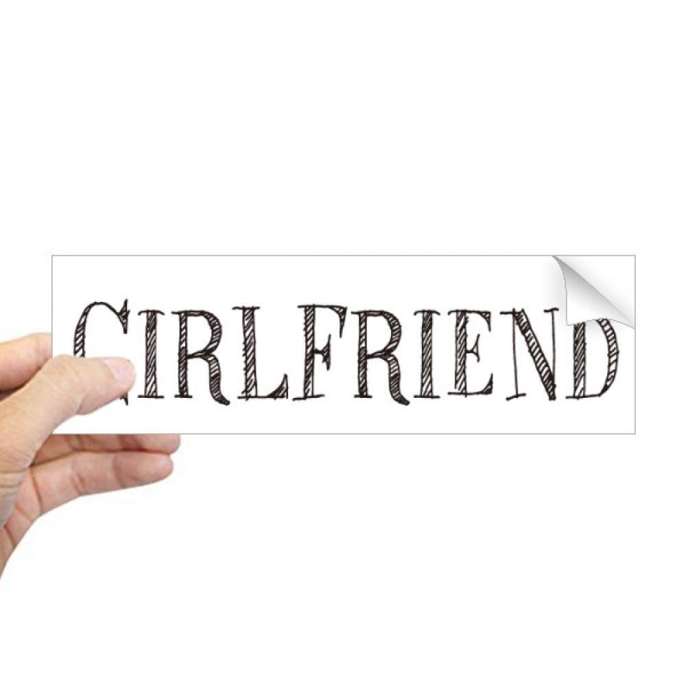 Sticker pour fenêtre rectangulaire avec motif Best Girlfriend Ever pour décoration vitrée