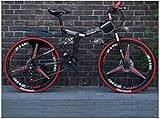 Photo Gallery molvus mountain bike 21 velocità unisex doppia sospensione mountain bike in acciaio alto carbonio 24 "26" ruota integrale doppio freno a disco studente bambino commuter city bici pieghevole nero, 21s Photo Gallery molvus mountain bike 21 velocità unisex doppia sospensione mountain bike in acciaio alto carbonio 24 "26" ruota integrale doppio freno a disco studente bambino commuter city bici pieghevole nero, 21s