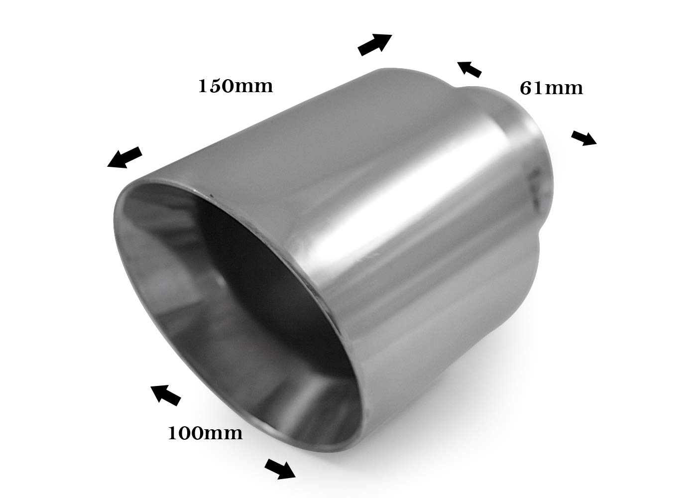76mm Punta marmitta di ricambio universale da 3 Punta di scarico per tubo di scarico per camion