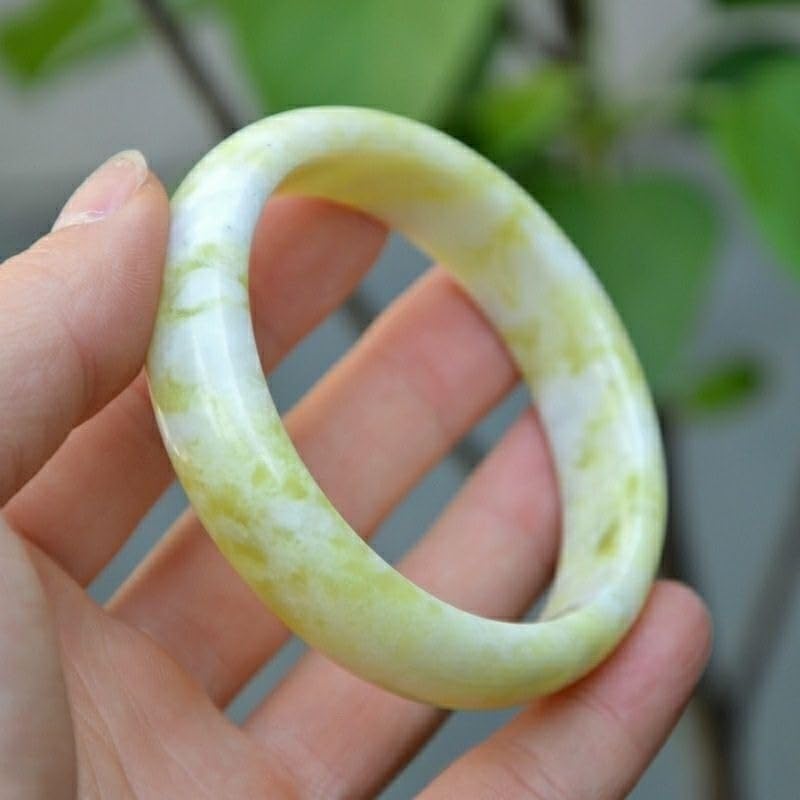 Jade Stone Bangle Bracelet -Round Multi-Polished Design with Box, Feng Shui Good Luck Accessory, Positive Energy Gift for Women Men - Image 6