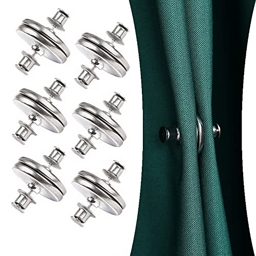 Clip magnético para cortina|Cierres magnéticos para coser en bolsas, botones de repuesto, botón magnético para cortinas, monederos, cierre de cierre para álbumes de recortes (6PCS) Cover