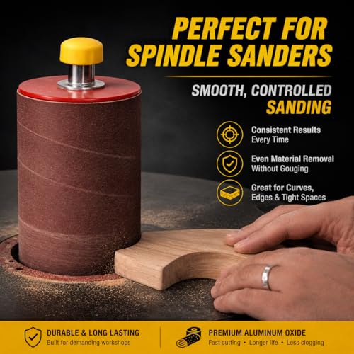 Dark Stone Sanding Sleeves for Oscillating Spindle Sander, Aluminum Oxide, 6-Pack (3, 3, Inches, 100) by Dark stone - Image 8