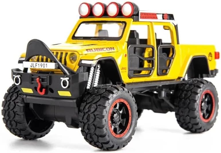1:32 Scale Exclusive Alloy Metal Pull Back | Die-cast Car Model with Sound Light Mini Auto Toy for Kids Metal Model Toy Car with Sound and Light (WRANGLAR Jeep-Multicolor)