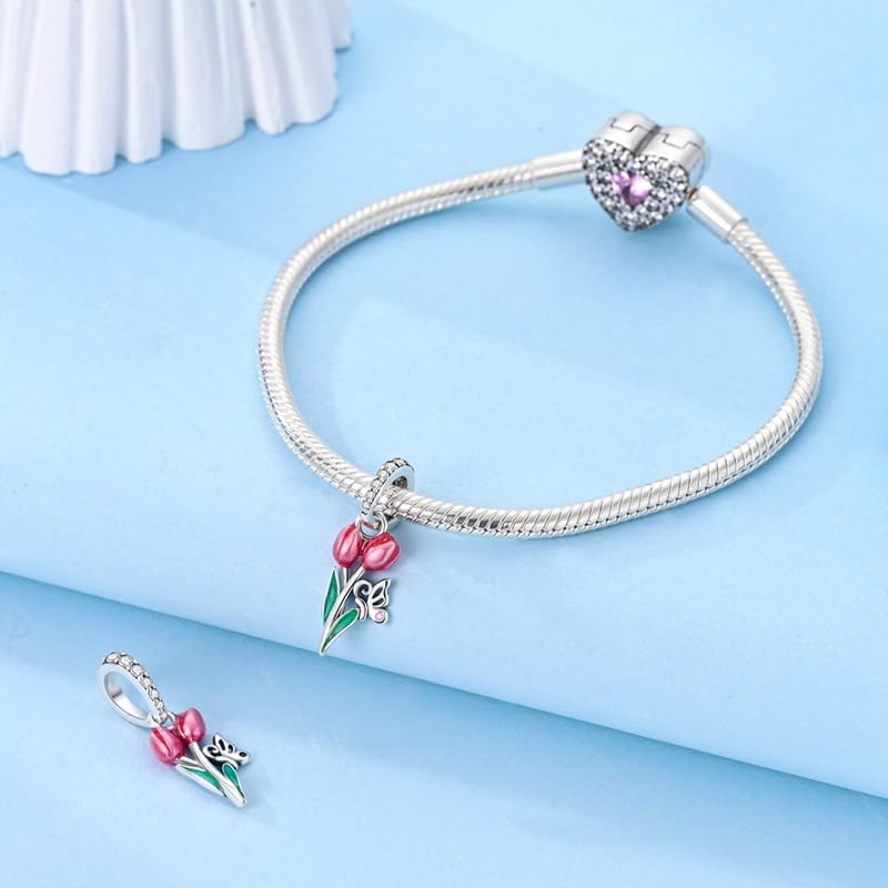 S925 Sterling Silver Charm Fit for Pandora Bracelet Original Pendant Bead Jewelry Gift for Her - Image 2