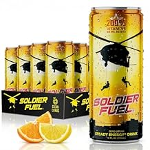 Soldier Fuel performance energy drink | Caffeine + Extra B Vitamins + Taurine + G-Tone + Inositol | Sugar Free | 12oz pack of 12