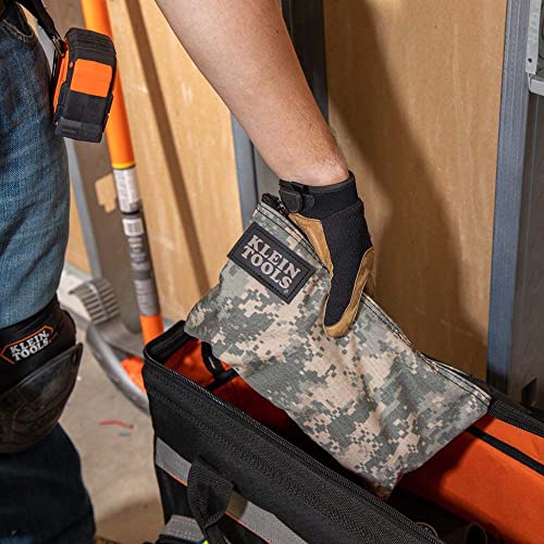 Klein Tools 5139C Zipper Bag, Camouflage Cordura Nylon Tool Pouch With Heavy-Duty Zipper Close, 12.5 X 7-Inch #TOP3
