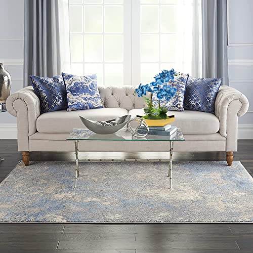 Briful Orchids Artificial Flowers 15" Blue Phalaenopsis Orchid With Gold Pots Real Touch Fake Orchid Fake Plant For Home Office Bathroom Living Room Wedding Party Decoration #TOP5