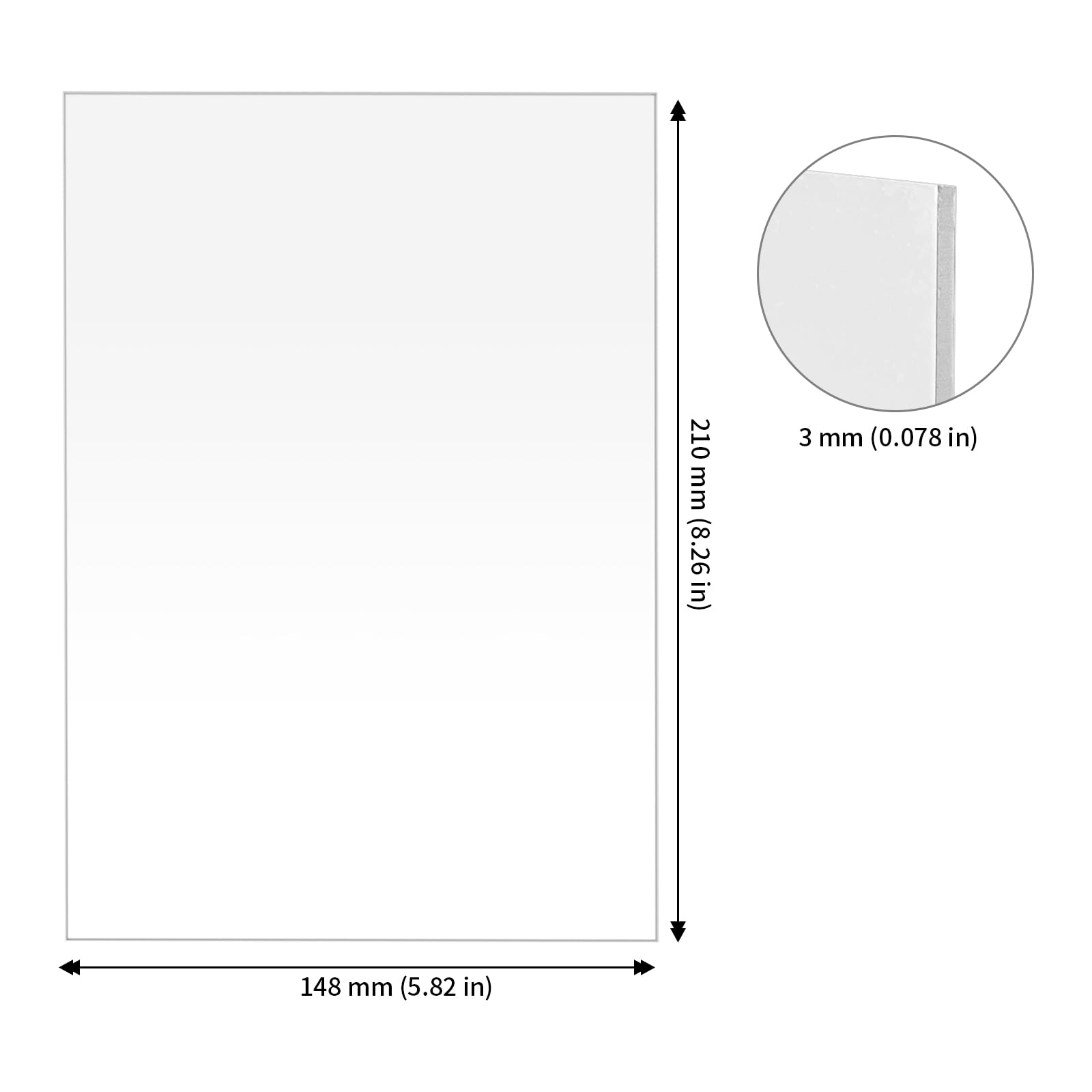 JAPCHET 5 PCS 3mm A5 Clear Acrylic Sheets, 210 x 148mm Transparent Plastic Acrylic Boards for Picture Frame Painting, Craft Project - Image 2