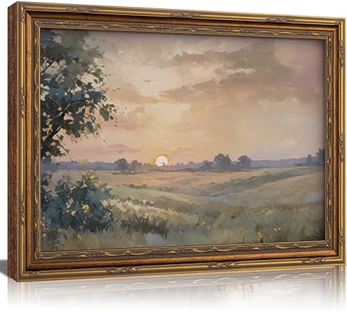 Vintage Gold Framed Sunset Print