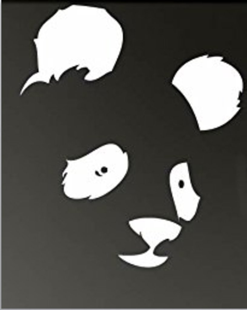CCIPanda's face (White 4") Vinyl Decal Sticker for Car Automobile Window Wall Laptop Notebook Etc. Any Smooth Surface Such As Windows Bumpers. 178