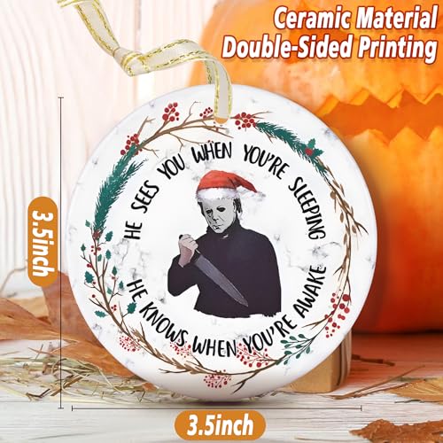 Ornements de Noël effrayants aux finitions détaillées pour arbre d'Halloween